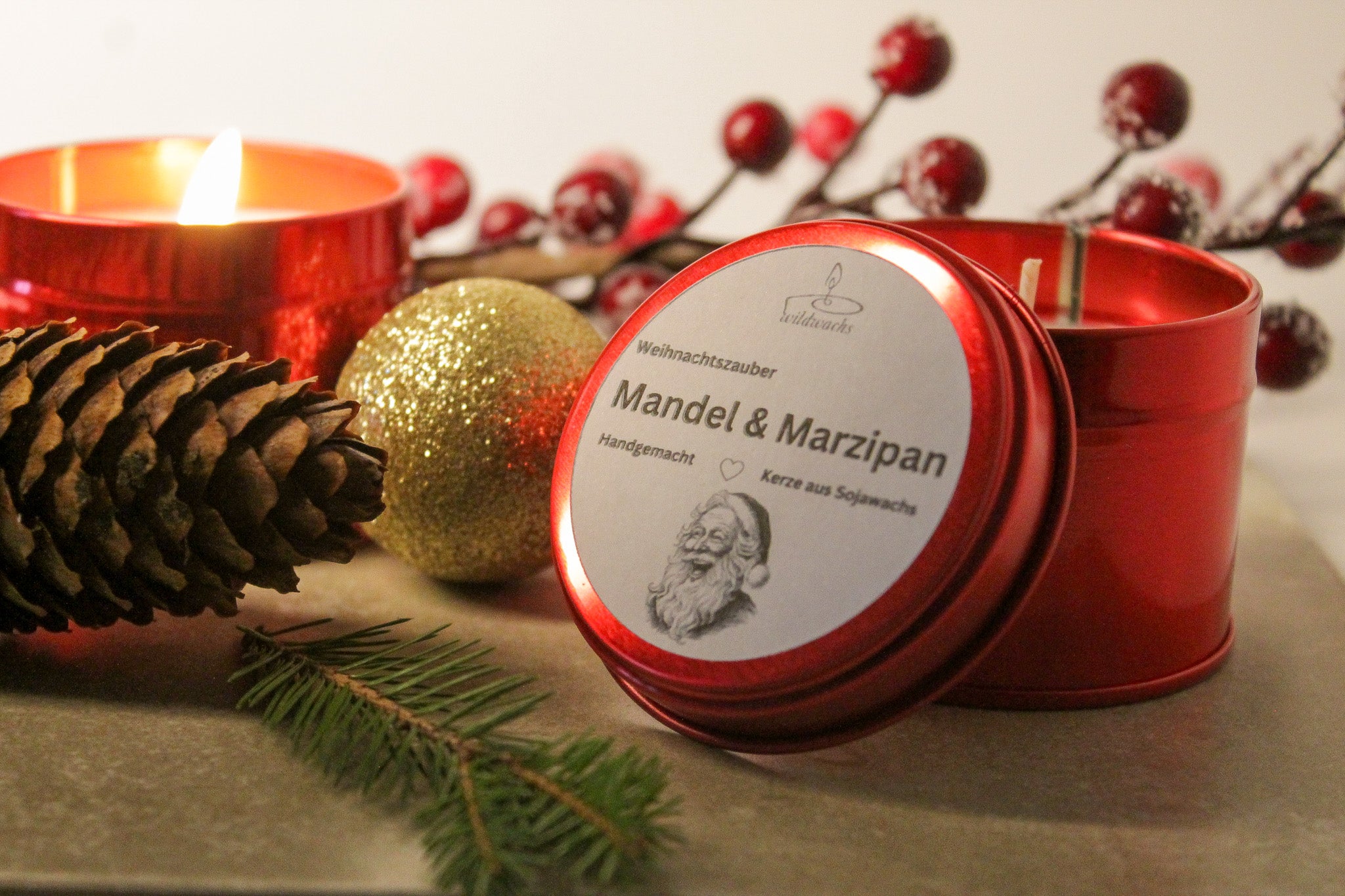 Weihnachtszauber - Duftkerze Mandel & Marzipan