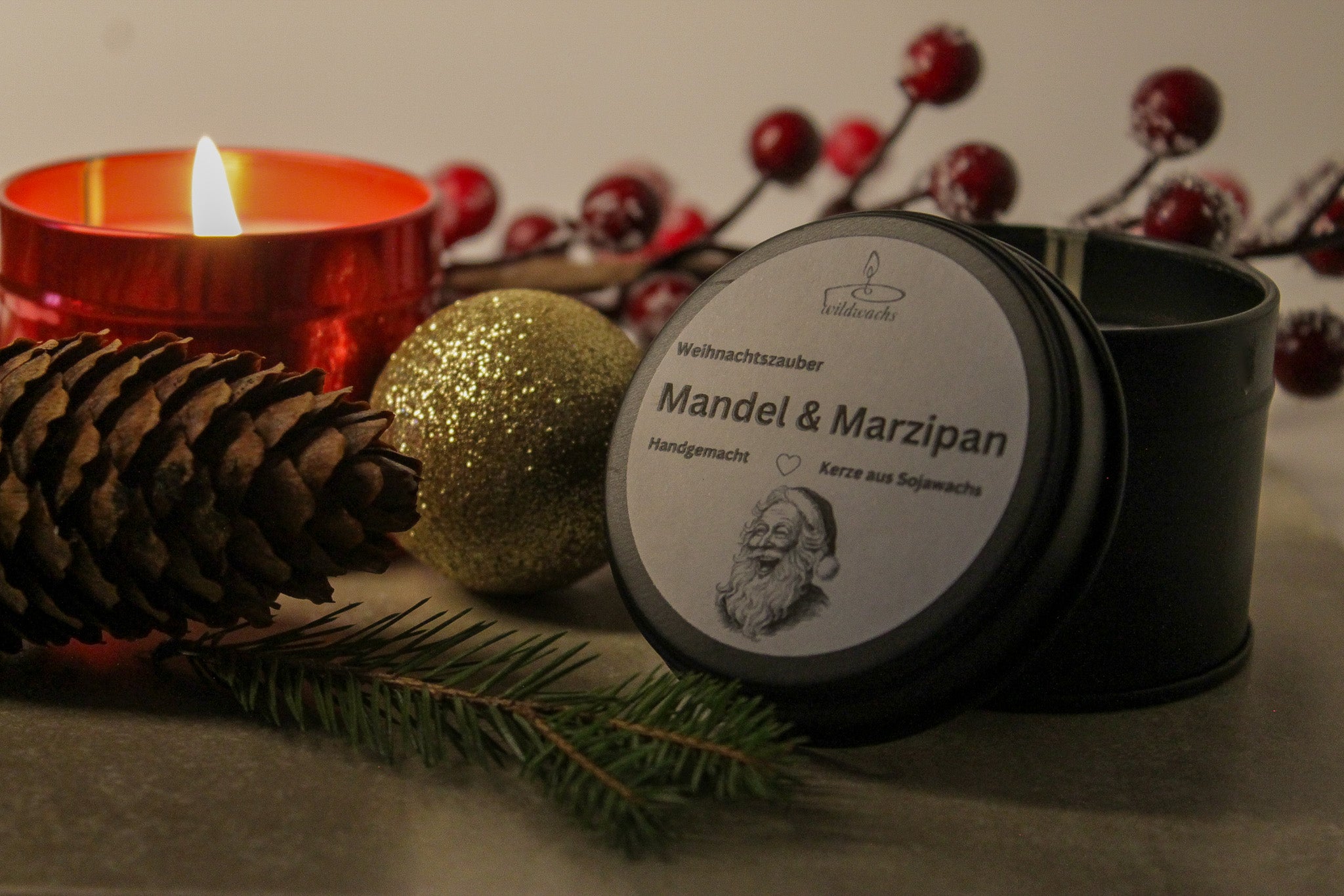 Weihnachtszauber - Duftkerze Mandel & Marzipan